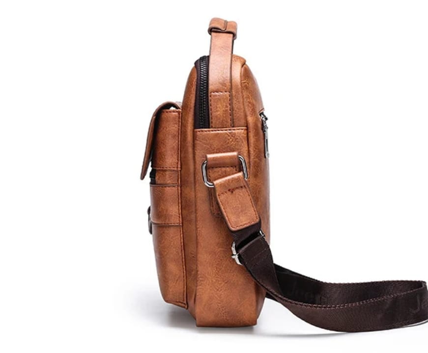 Bandoulière pour hommes en cuir mode décontracté