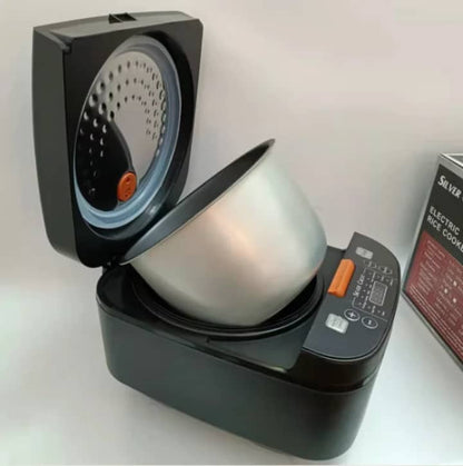 En Stock Cuiseur à Riz Électrique Numérique 5L Silvercrest pour la Maison,Automatique, Intelligent, Tactile avec Écran LCD, Multi-Fonctions et Antiadhésif.